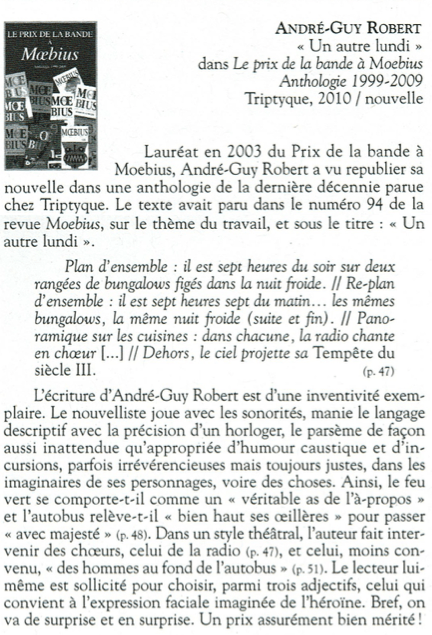 Recension Un autre lundi